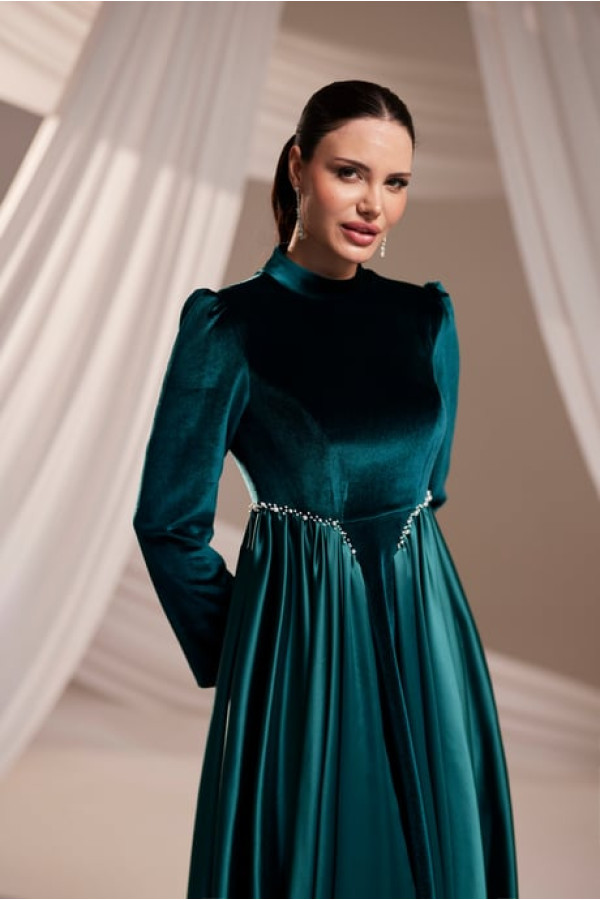 Kadife Abiye-Zümrüt