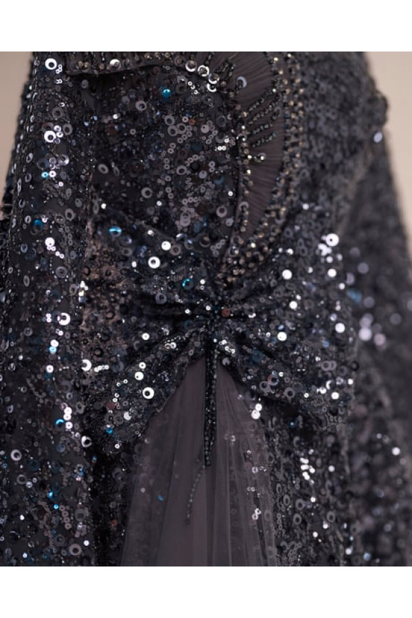 Bukle Abiye Antrasit