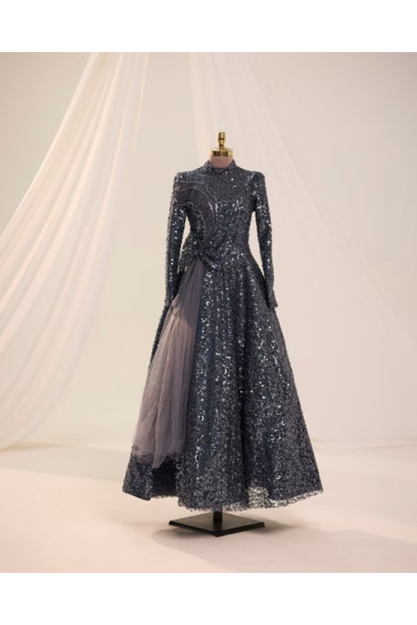 Bukle Abiye Antrasit