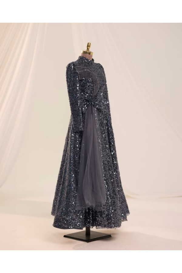 Bukle Abiye Antrasit