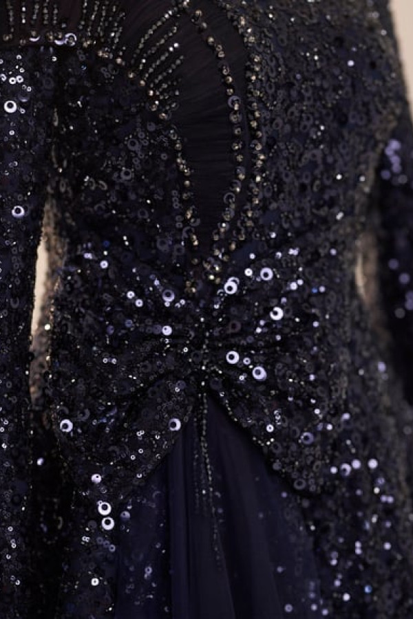 Bukle Abiye Lacivert