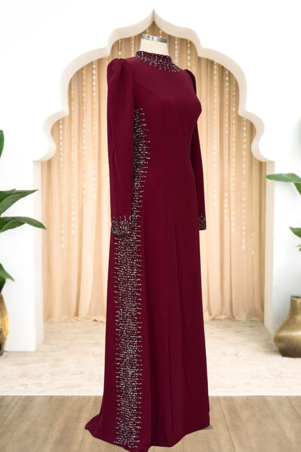 Sıla Abiye -Bordo