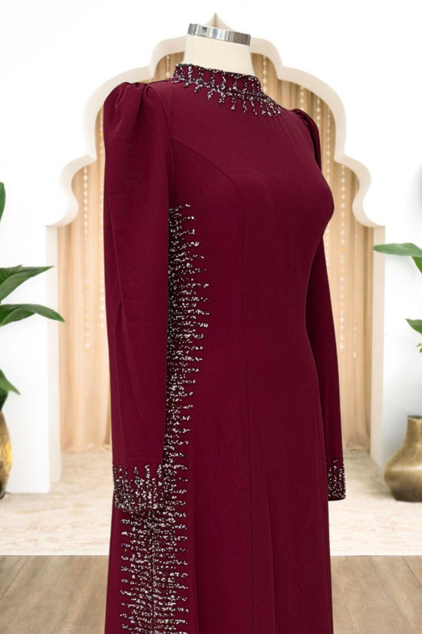 Sıla Abiye -Bordo