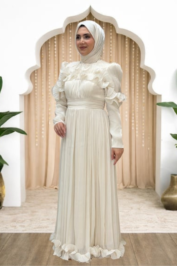 Yeliz Abiye Krem