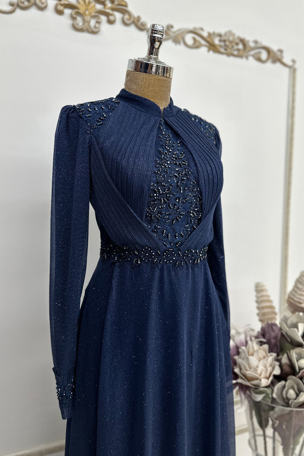 Beyza Dress - Dark Blue