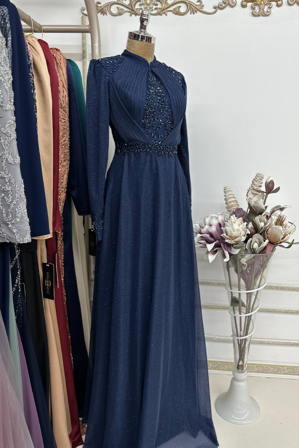 Beyza Dress - Dark Blue
