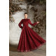 Peri Evening Dress - Claret Red