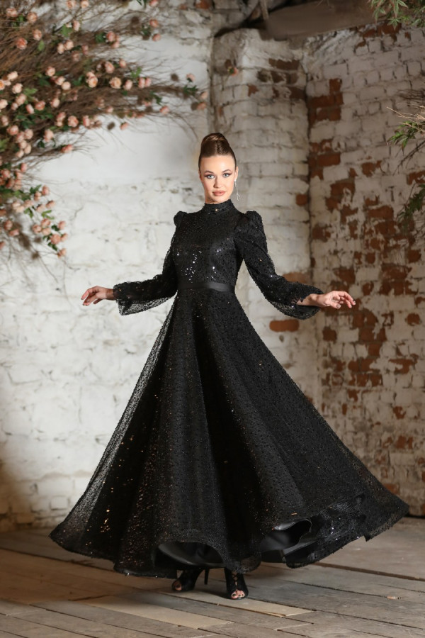 Gelincik Evening Dress - Black