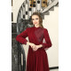 Sude Evening Dress - Claret Red Sude Evening Dress - Claret Red