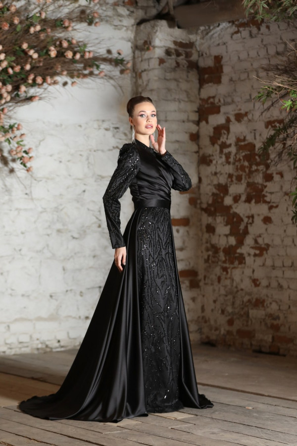 Sinem Evening Dress - Black