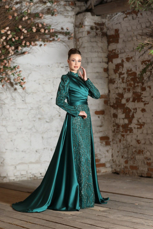 Sinem Evening Dress - Emerald Sinem Evening Dress - Emerald