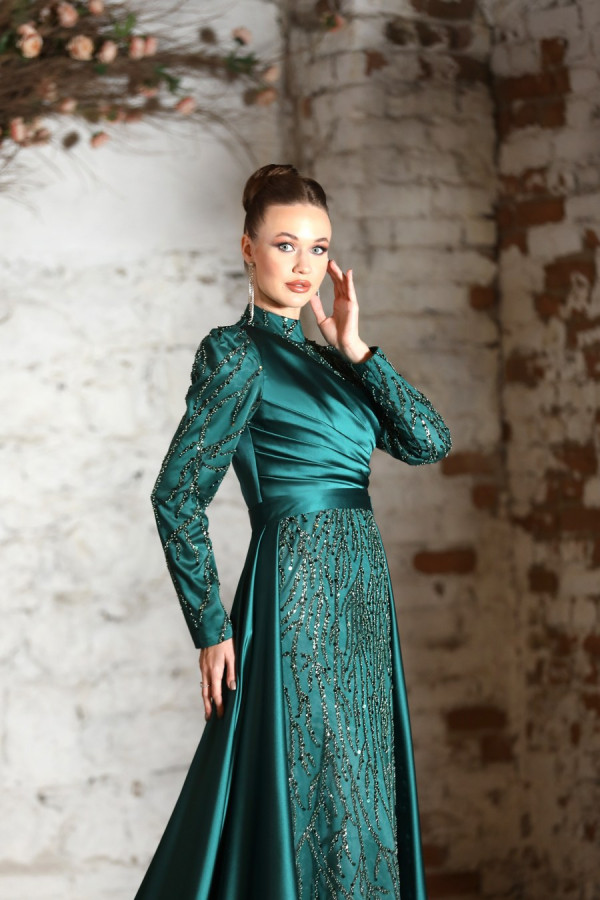 Sinem Evening Dress - Emerald
