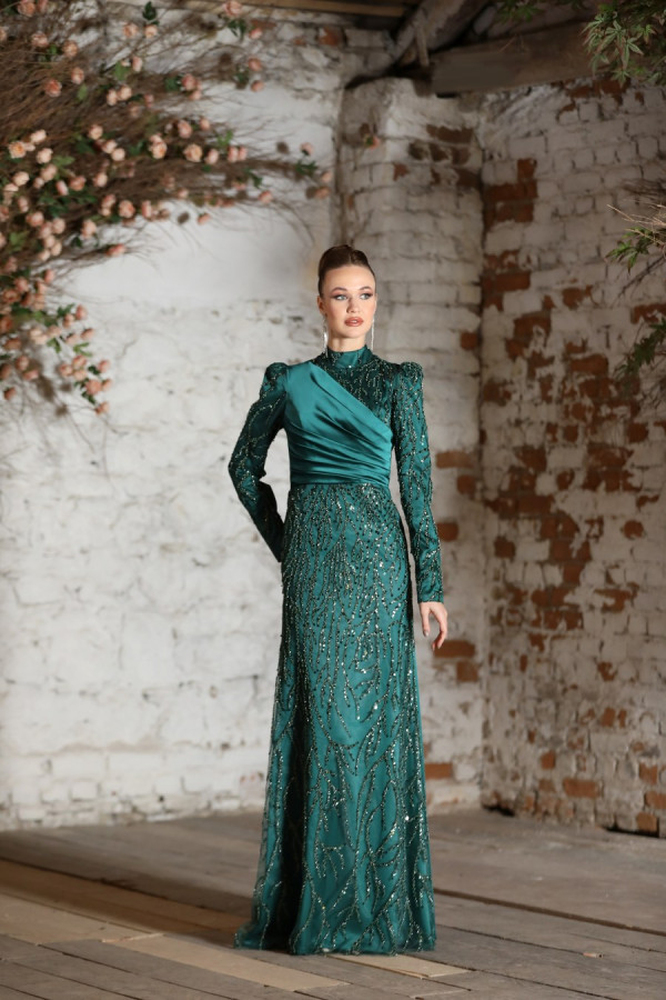 Sinem Evening Dress - Emerald Sinem Evening Dress - Emerald