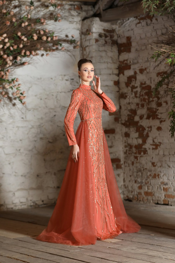 Afitap Evening Dress - Copper