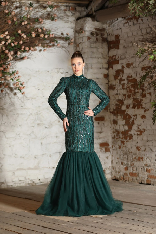 Belis Evening Dress - Emerald