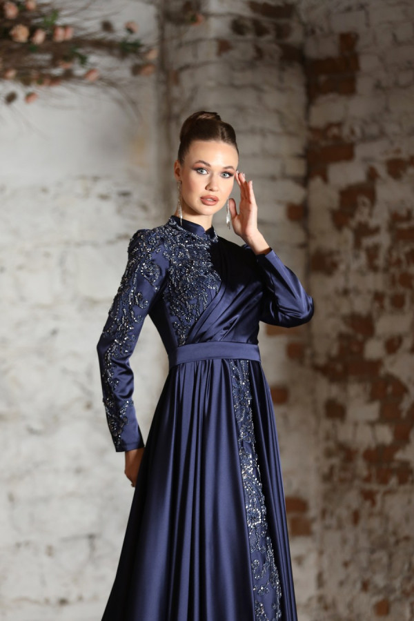 Mahidevran Evening Dress - Dark Blue
