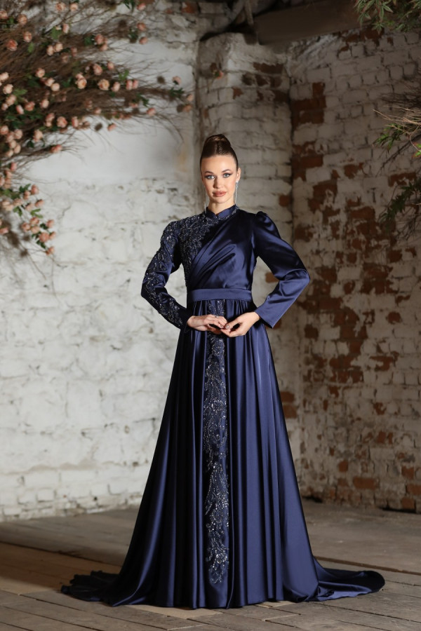 Mahidevran Evening Dress - Dark Blue