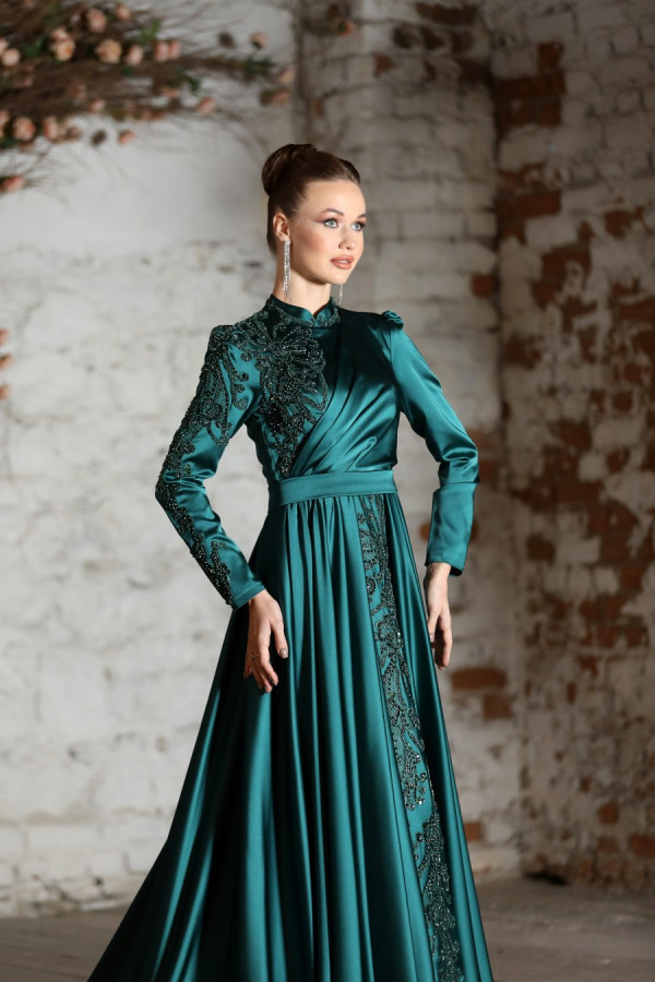 Mahidevran Evening Dress - Emerald
