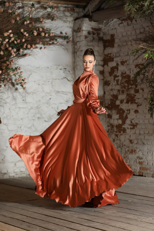 Mısra Evening Dress - Copper