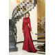 Alya Evening Dress - Claret Red