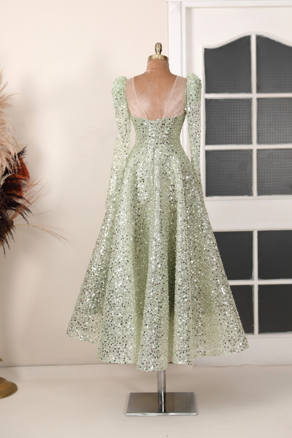 Diamond Evening Dress - Mint