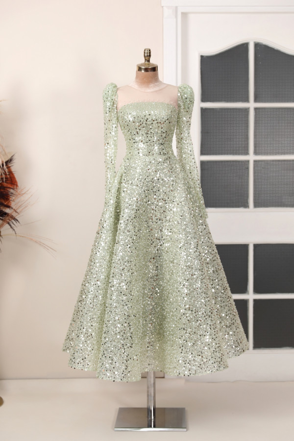 Diamond Evening Dress - Mint