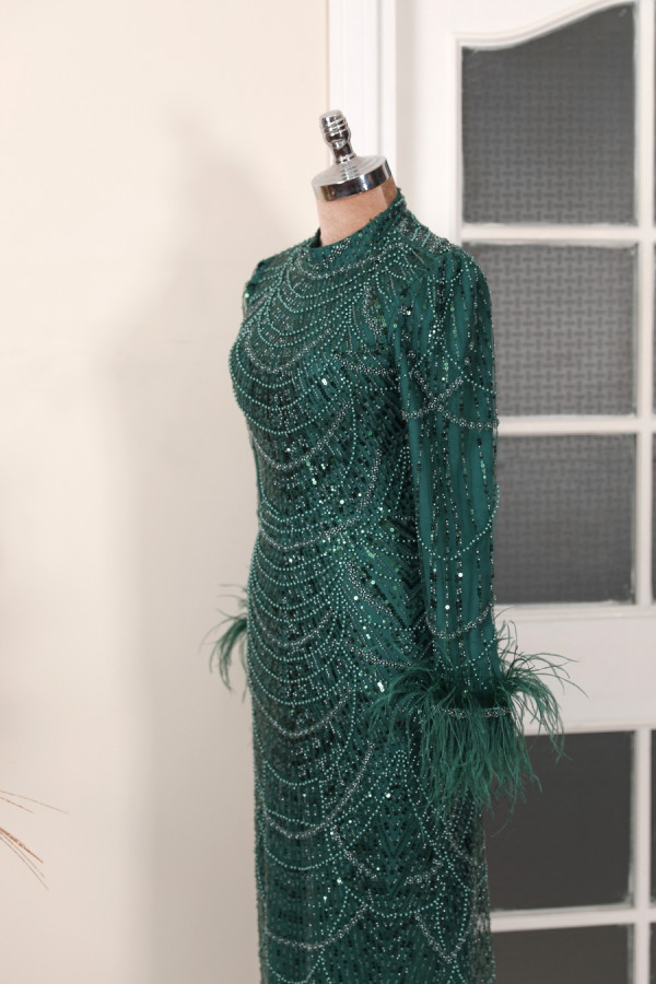 Veronica Evening Dress - Emerald