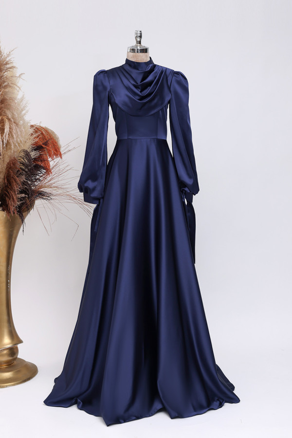 Zehra Tesettür Abiye - Lacivert Zehra Tesettür Abiye - Lacivert