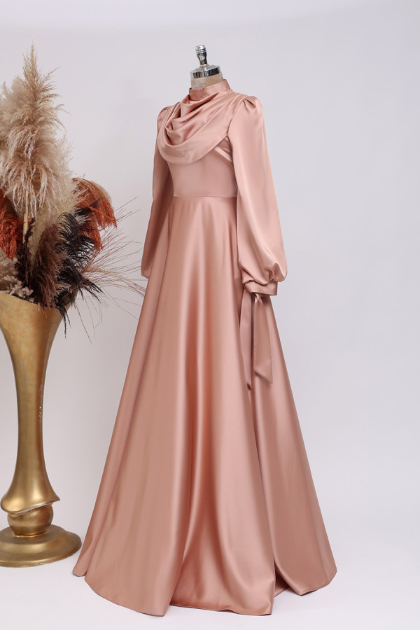 Zehra Tesettür Abiye - Somon Zehra Tesettür Abiye - Somon