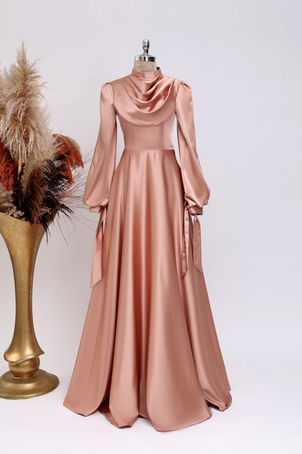 Zehra Tesettür Abiye - Somon Zehra Tesettür Abiye - Somon