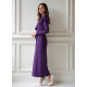 Nevrin Şal Yaka Elbise - Mor