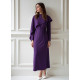 Nevrin Şal Yaka Elbise - Mor