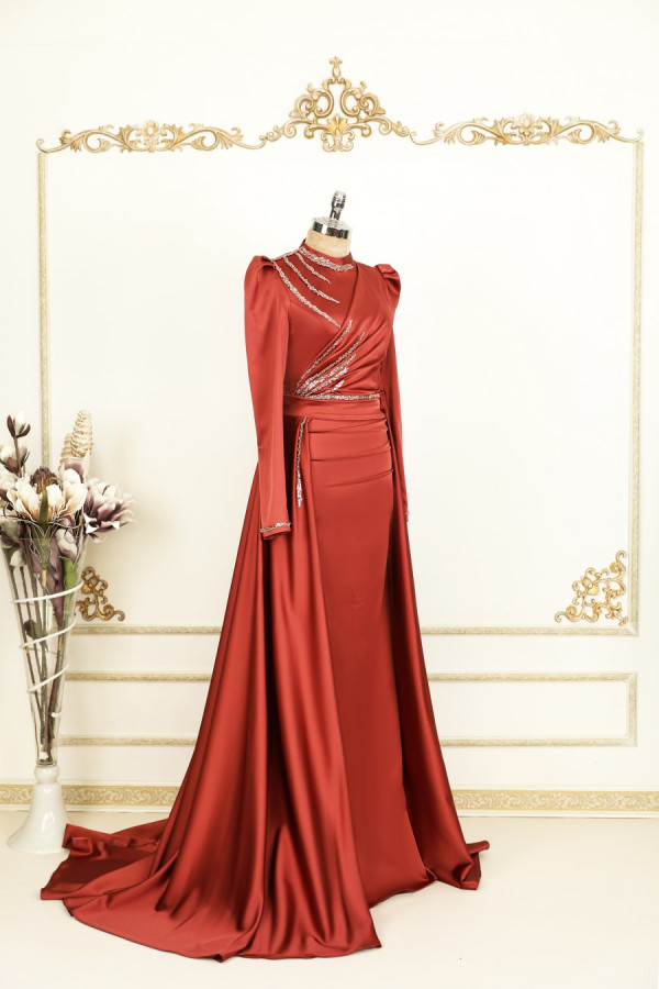 Asil-Dress-Brick-Color Asil-Dress-Brick-Color
