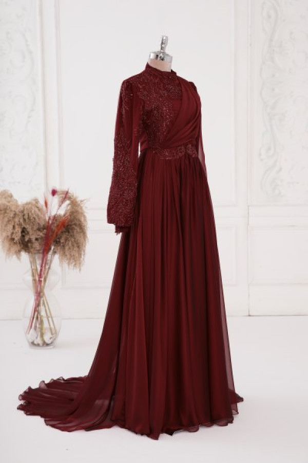 Dilruba Abiye-Claret-red Dilruba Abiye-Claret-red
