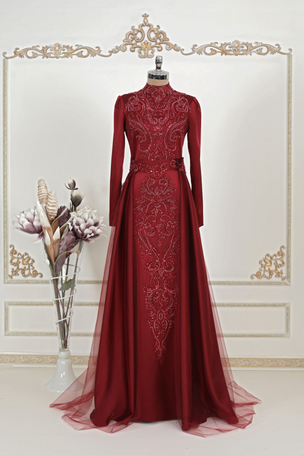 Sahsenem Dress - Claret Red