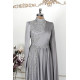 Hayal Chiffon Dress - Grey