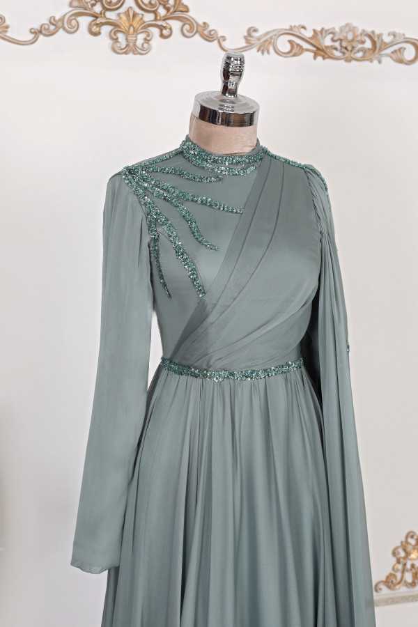 Hayal Chiffon Dress - Mint