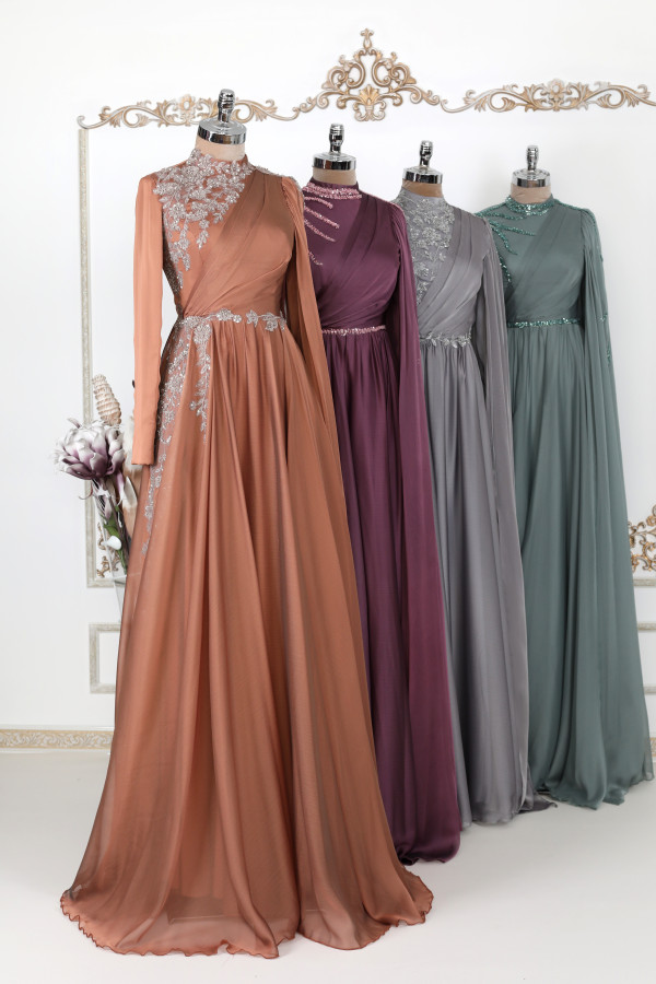 Hayal Chiffon Dress - Mint