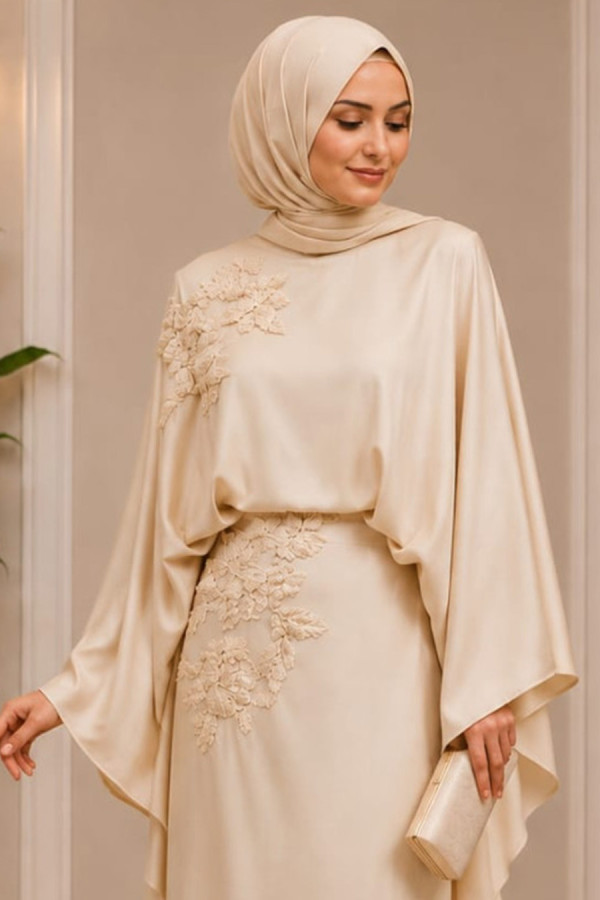 Elegant Abiye-Bej Elegant Abiye-Bej