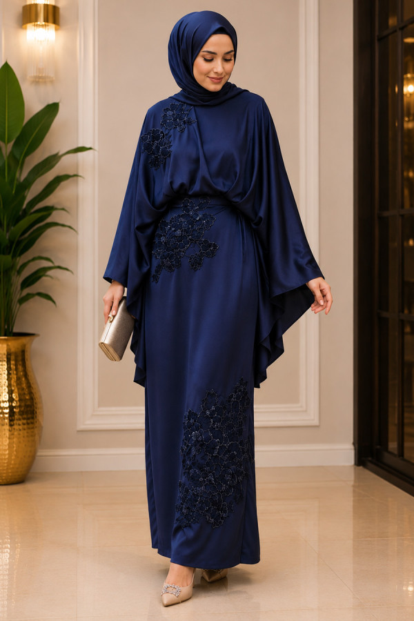 Elegant Abiye-Lacivert