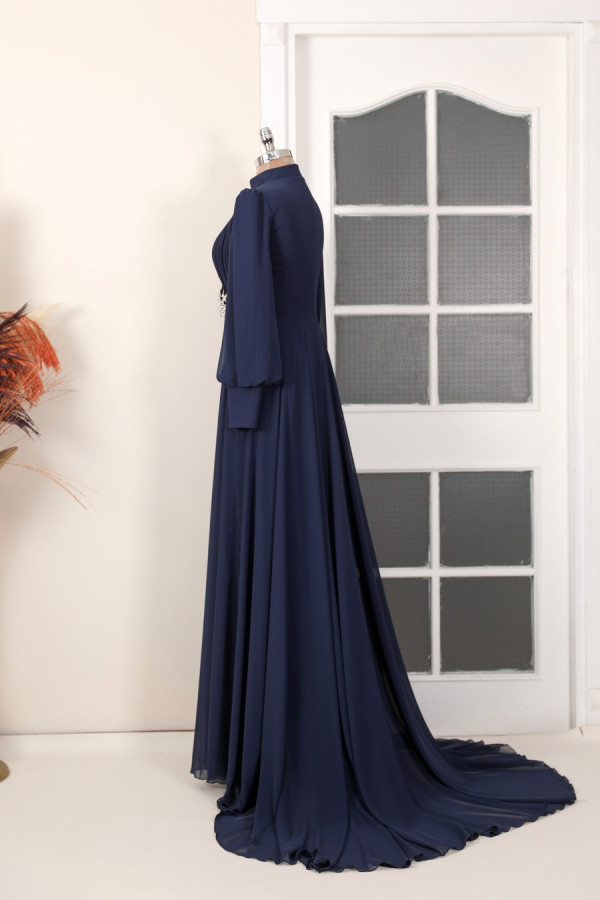 Valeria Evening Dress -Dark Blue