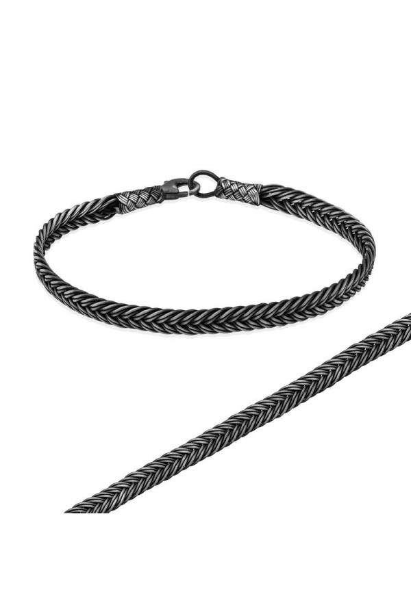 Gümüş El Sarması Kazaziye Unisex Bileklik