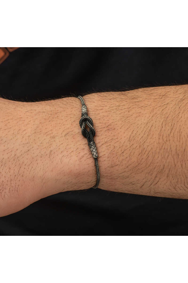 Gümüş Kazaziye Düğüm Bileklik