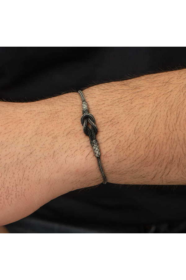 Gümüş Kazaziye Düğüm Bileklik