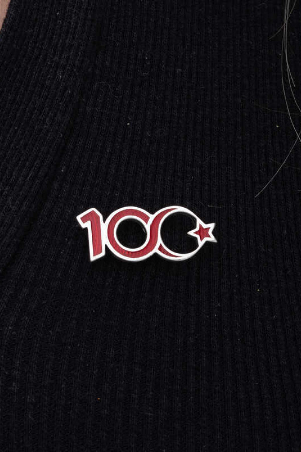 Gümüş Ay Yıldız 100.Yıl Rozet