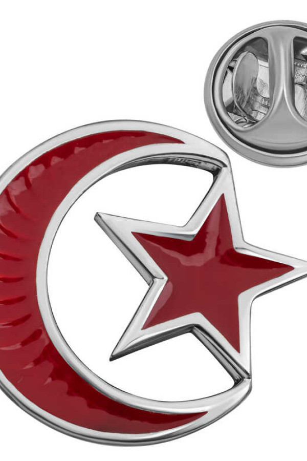 Gümüş Ay Yıldız Rozet