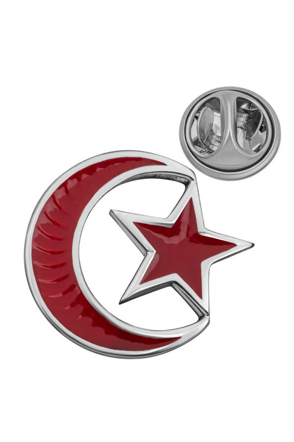 Gümüş Ay Yıldız Rozet