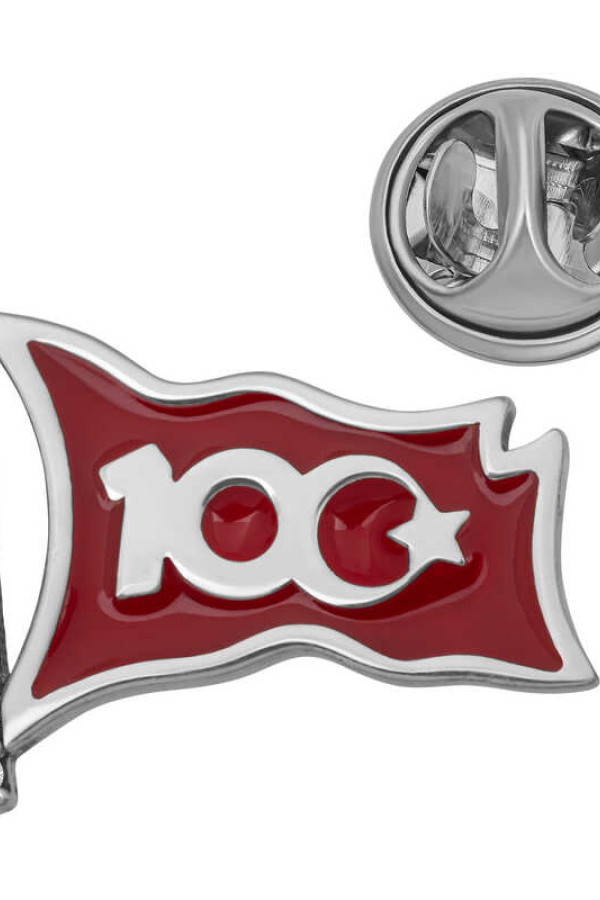 Gümüş Ay Yıldız 100.Yıl Rozet