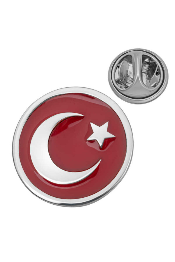 Gümüş Ay Yıldız Rozet