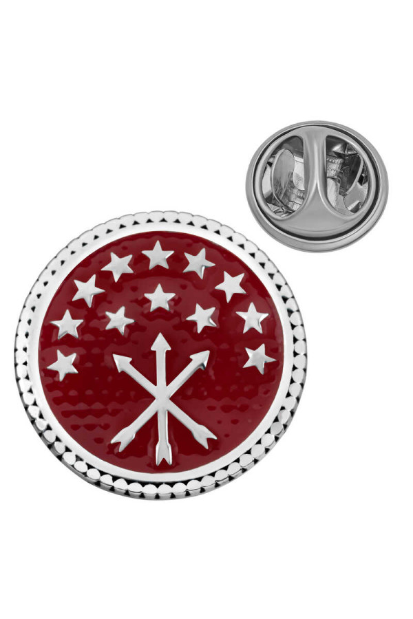 Gümüş Çerkes Bayrağı Rozet